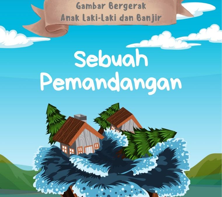 Gambar Bergerak Anak Laki-Laki dan Banjir: Sebuah Pemandangan
